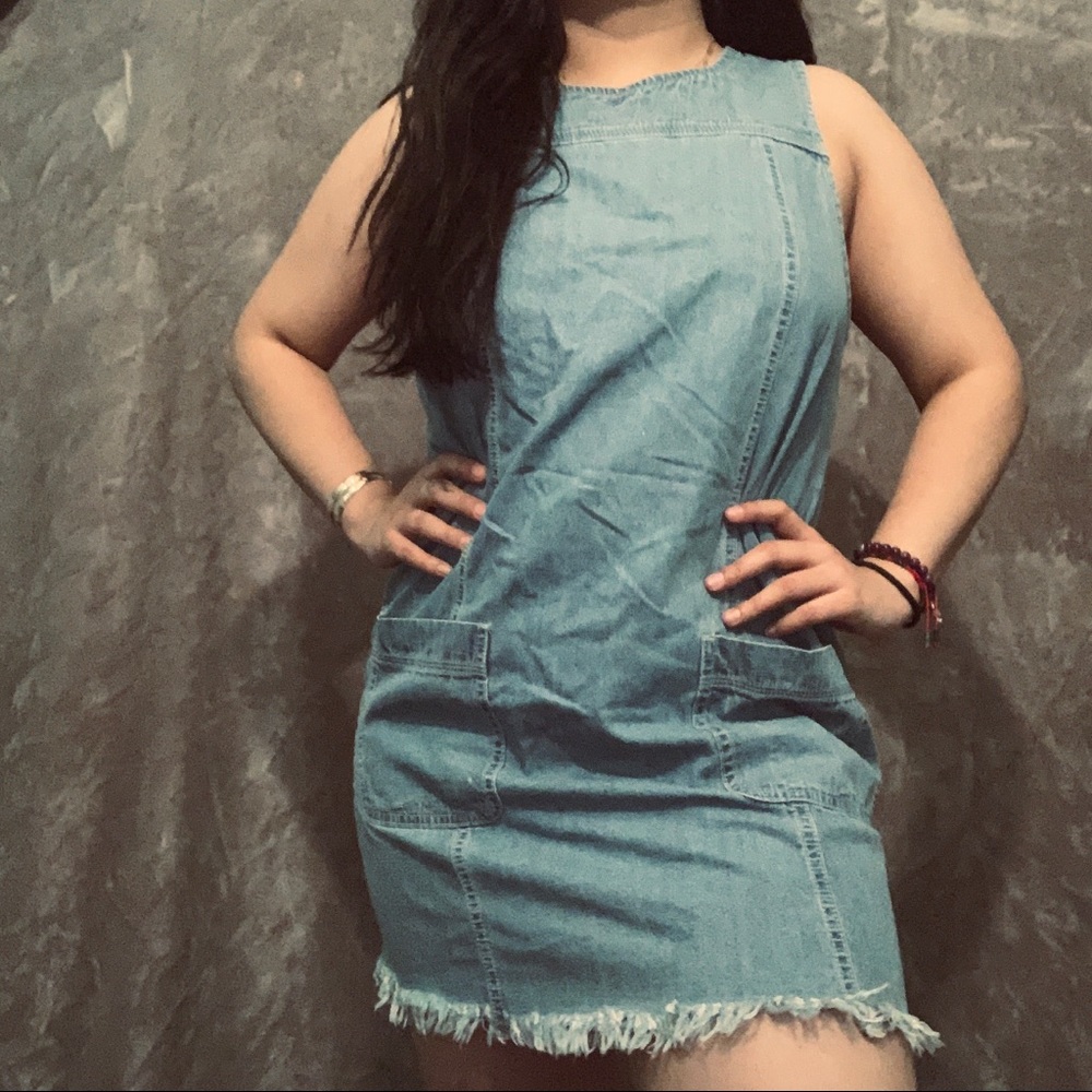 🌿jean dress
